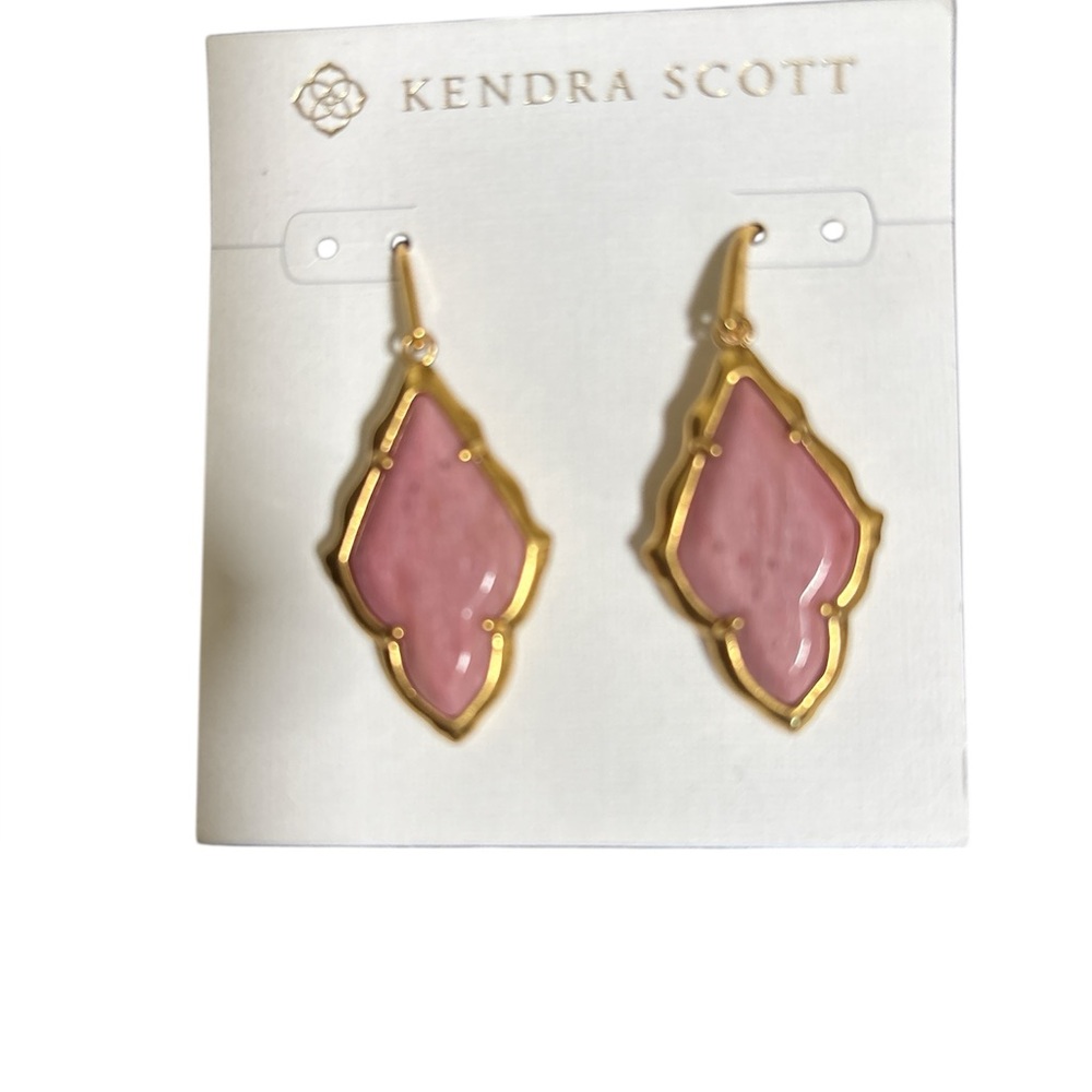 Kendra Scott Pink Gold Dani Drop Earrings.